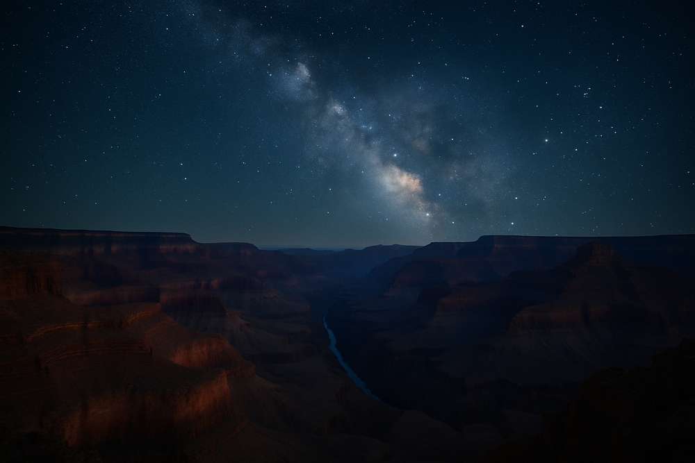 Grand Canyon Rim to Rim at Night
